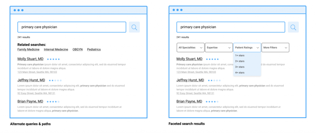 Alternate Queries & Faceted Search