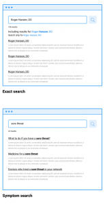 Exact Search & Symptom Search